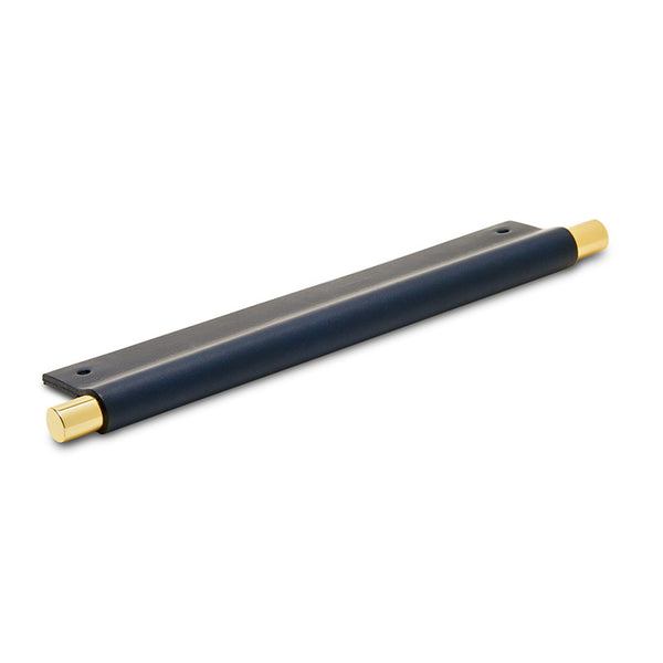 Leather Recessed Pulls | Midnight | Matching Edge | Exposed Brass Core | from