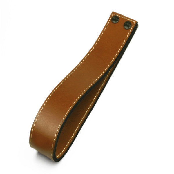 Leather Loop Contrast Stitch Saddle Tan MadeMeasure