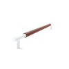 Slimline Cabinetry Handle | White Satin with British Tan Leather Wrap | from