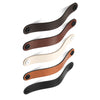 Leather Flat Rounded Handle | Contrast Stitch | Black (Fixings Included)