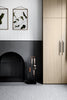 Slimline Cabinetry Handle | Black Matt with Slate Leather Wrap | from