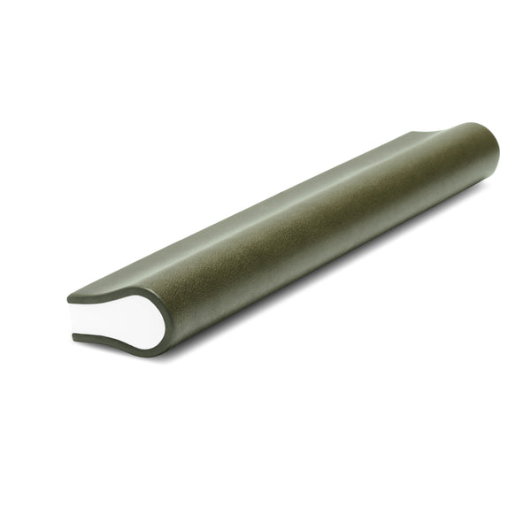 Leather Bound Pull 03 | Olive | White Core | 148mm Length