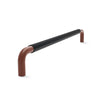 Contour Cabinetry Handle | Terrain with Black Leather Wrap | from