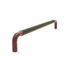 Contour Cabinetry Handle | Terrain with Olive Leather Wrap | from