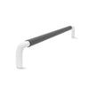Contour Cabinetry Handle | White Satin with Slate Leather Wrap | from