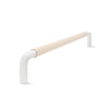 Contour Cabinetry Handle | White Satin with Natural Leather Wrap | from