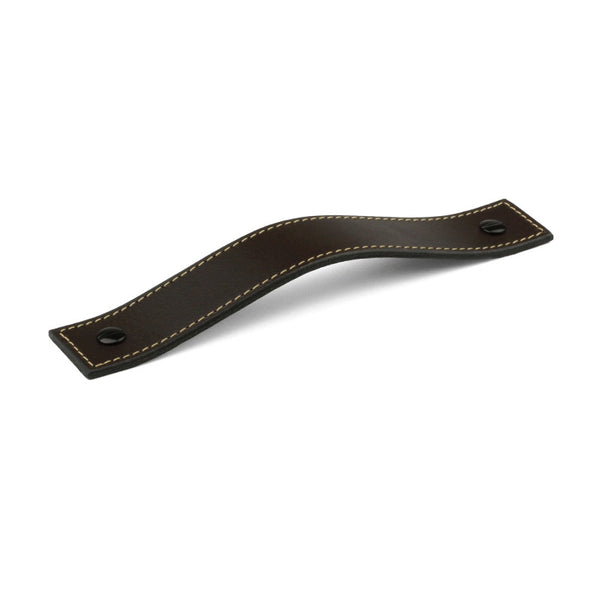 Leather 01 Handles | Contrast Stitch | Chocolate