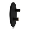 Leather Round Stacked Entry Handle | Back to Back | Black