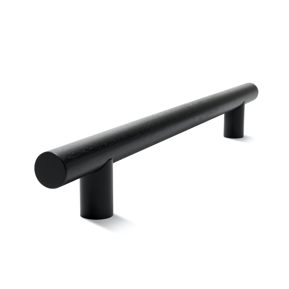 Timber Bar Door Handle | 600mm | Black | Back to Back Pair | No Leather Wrap