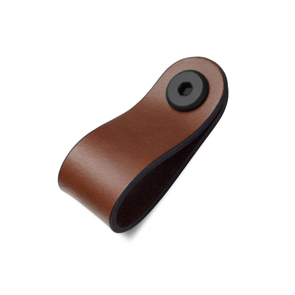 Leather Rounded Tab | British Tan (Fixing Included)